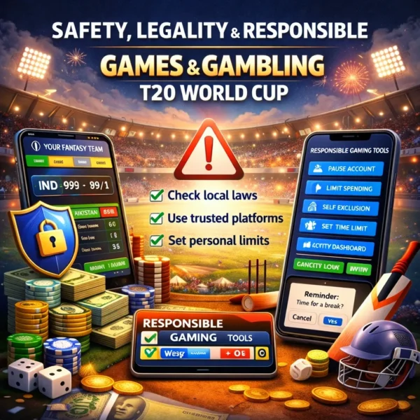 Safe and responsible T20 World Cup games and gambling practices with legality tips and security features