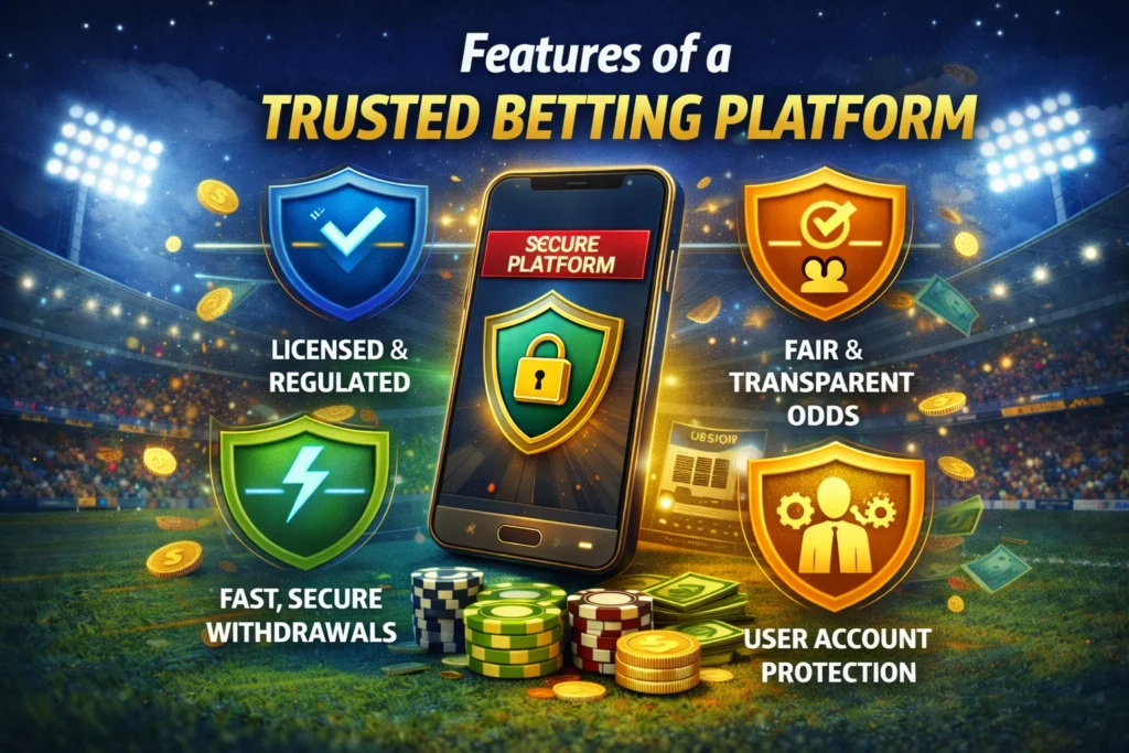 Features of a trusted online betting platform including secure withdrawals and transparent odds