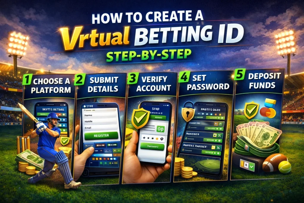 Step-by-step process to create a Vrtual Betting ID for T20 World Cup sports betting