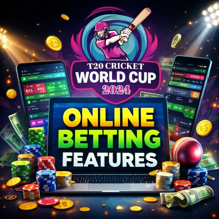 Online Betting Features T20 World Cup introduction with live betting dashboard