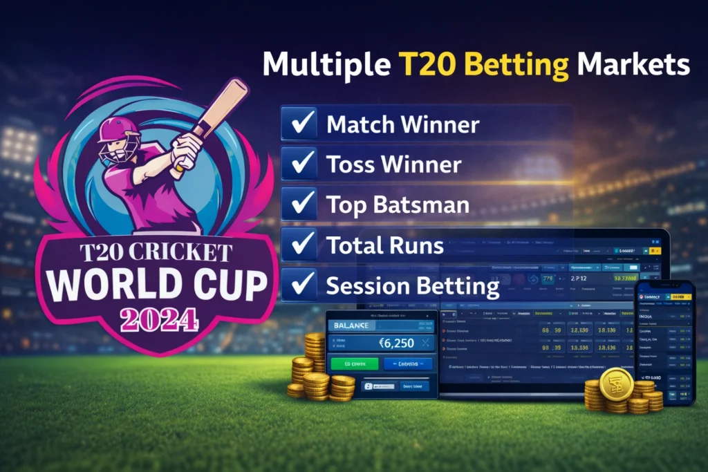 Multiple T20 betting markets available with T20 Betting ID