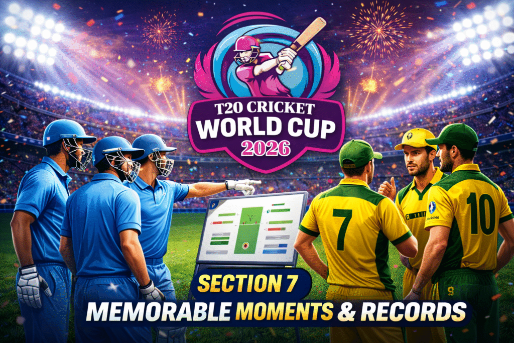 T20 World Cup Final teams discussing strategy before the championship match